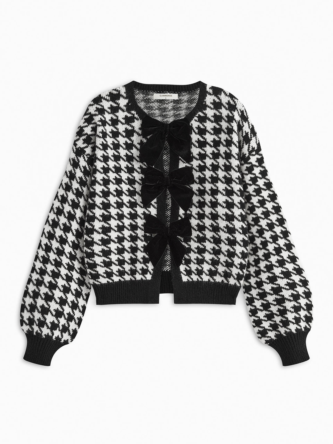 סוודר קטיפה עם פפיונים