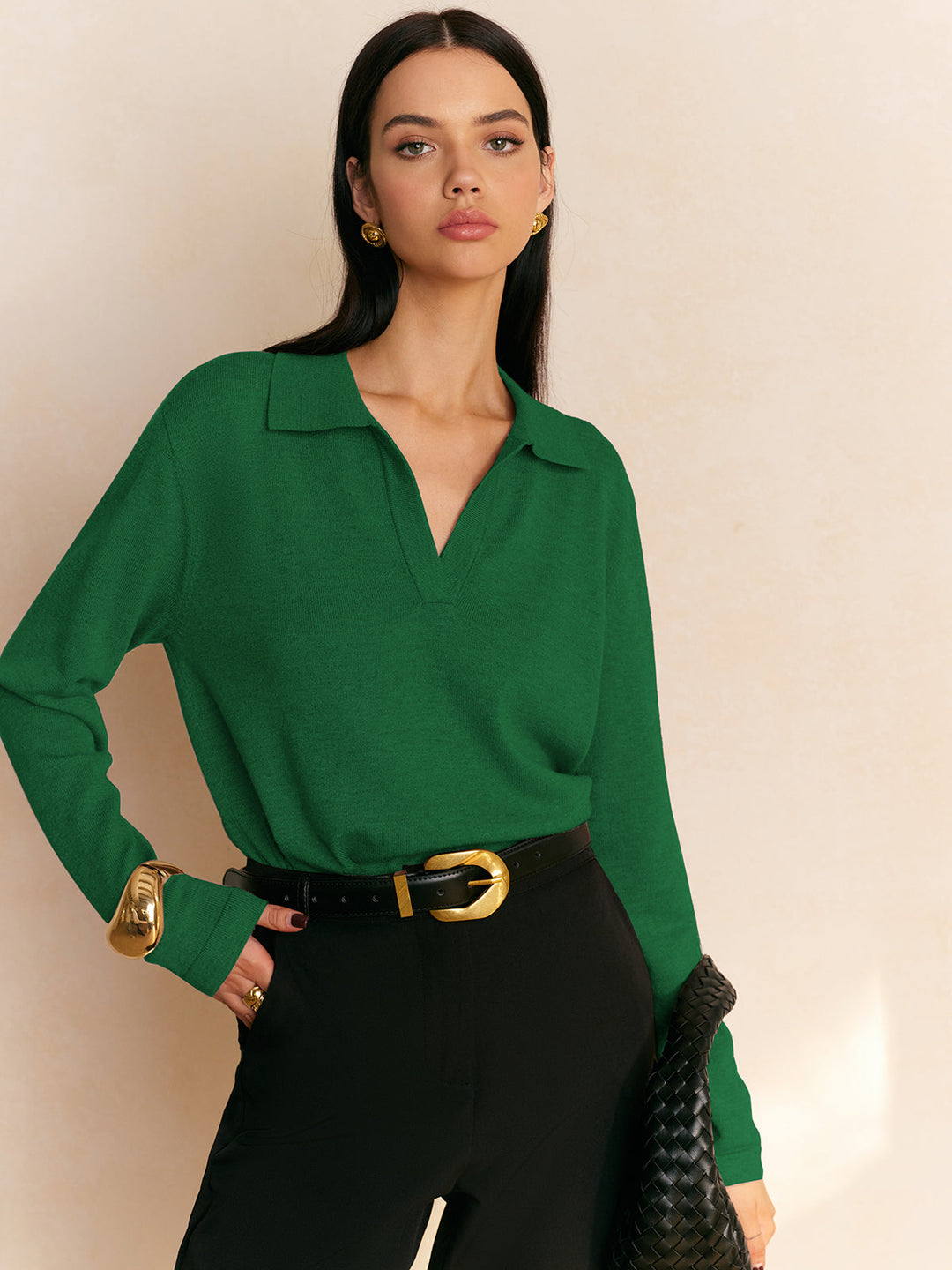 סוודר עם צווארון פאני