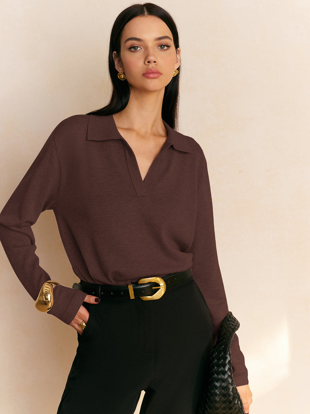 סוודר עם צווארון פאני