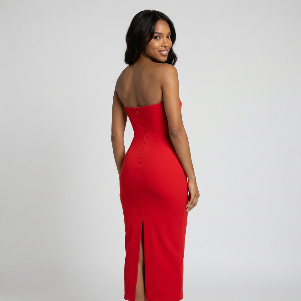 שמלת סטרפלס דגם טל